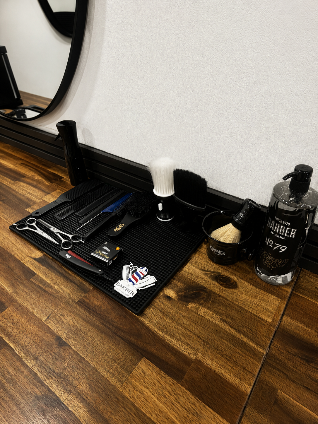 Barber tools and workstation at Barber Jacks, Gunnedah