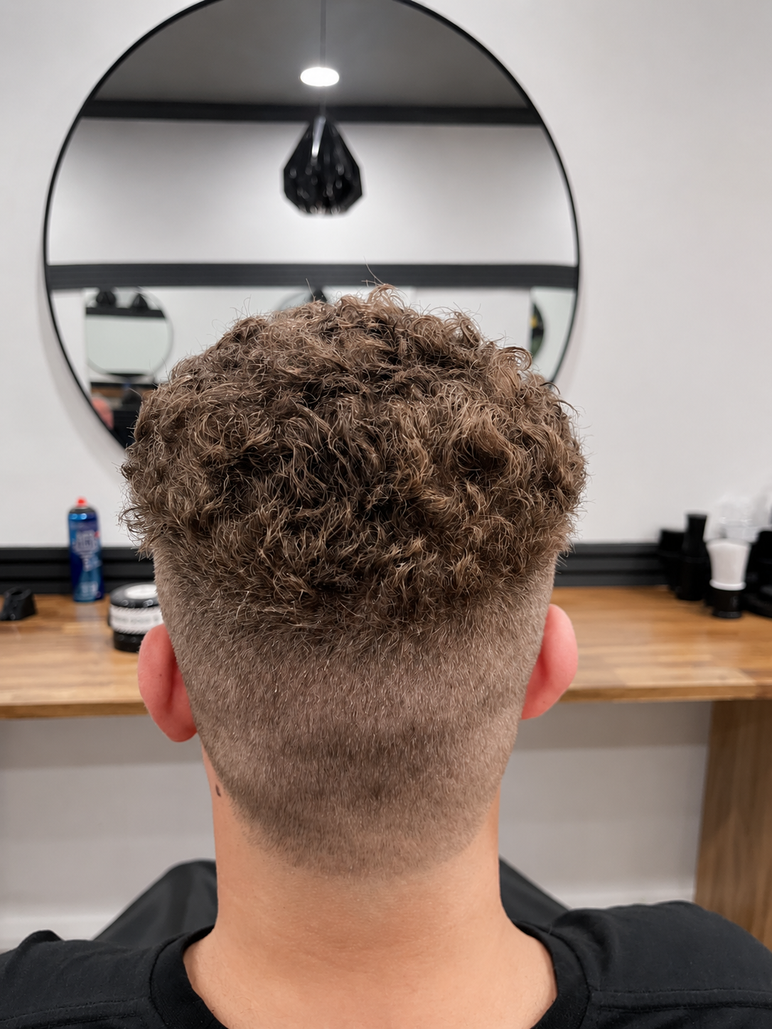 Rear view of a completed skin fade at Barber Jacks, Gunnedah